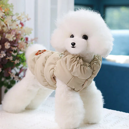 Warm Dog Clothes Vest Soft Cotton Coat Pet Jacket Puppy Chihuahua Poodle Pug Turtleneck Outfit French Bulldog Clothes Cat Coats