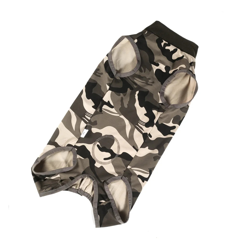 Modal Dog Recovery Clothing Pet Sterilization Surgery Suit  Anti Licking Wounds Dog Shirt for Large Dogs Four-legged Jumpsuit