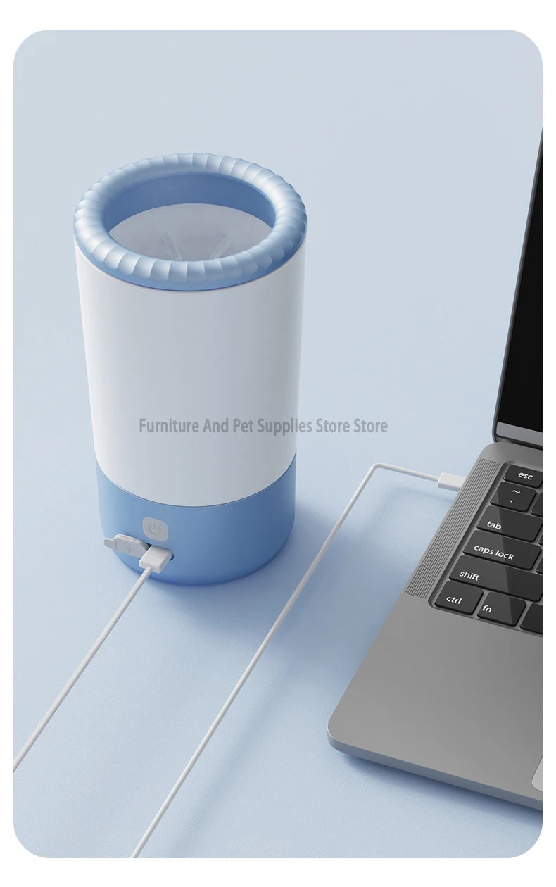 the FOOT WASHING MACHINE - Pet Foot Washing Machine, Electric Pet Paw Cleaner, Automatic Dog Quick Cleaner, Pet Paw Portable Low Noise Waterproof Foot Cup