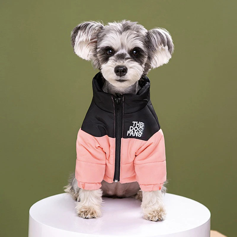 the PAWARMOR WATERPROOF DOG SNOW JACKET - Dog Coat, Dog Warm Jacket, 4 Legs Covered Waterproof Windproof Reflective Warm Dog Vest, Zippered Adjustable Outdoor Dog Snow Jacket