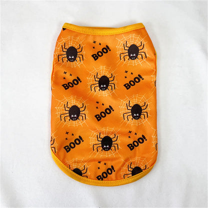 the CREEPYCUTE MESH COSTUME TEE - Summer Cat/Dog Vest, Mesh Breathable Pet Clothes for Small Dogs, Chihuahua, Yorkshire, Puppy/Kitten Halloween Cosplay Costume