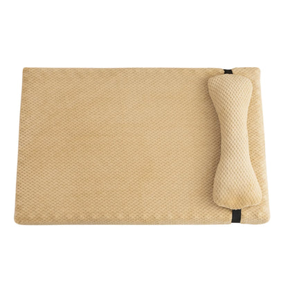 Warm Calming Dog Bed with Pillow Fluffy Plush Dog Mat for Dog with Removable Washable Cover for Large Medium Small Dogs and Cats