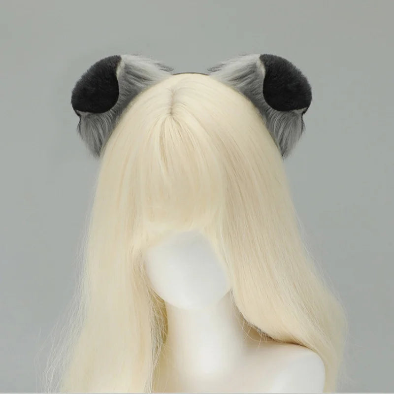 New Anime Handmade Kawaii Dog Furry Ears Headband Night Party Simulated Cute Wolf Dog Ears Cosplay Props