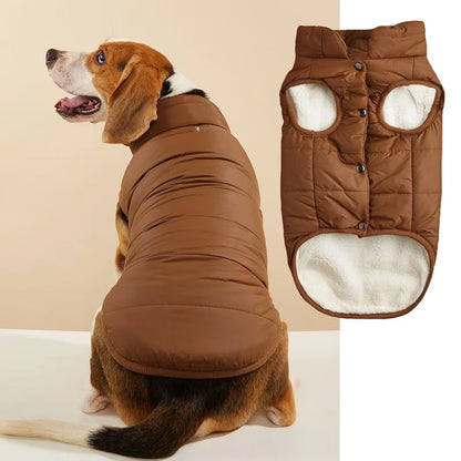 Winter Pet Dog Coat Winter Warmth Clothes Winter Dog Vest With Integrated Keep Warm Fleece Back Zipper For Small Medium Dog
