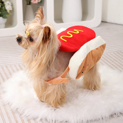 Pet Dog Dress Up Costume Funny Halloween Clothes for Small Medium Dogs Cat Puppy Hot Dog Cosplay Apparel Dachshund Party Gifts