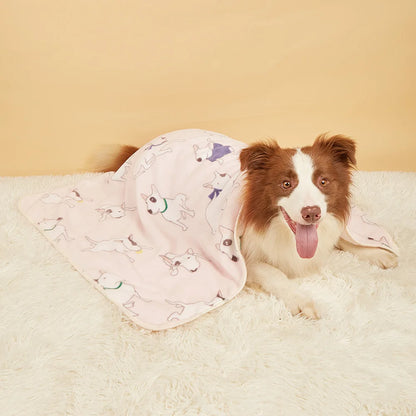 Dog Bed Mat for Small Medium Dogs Cats Autumn Winter Cozy Fleece Puppy Print Blanket Bulldog French Chihuahua Pet Accessories