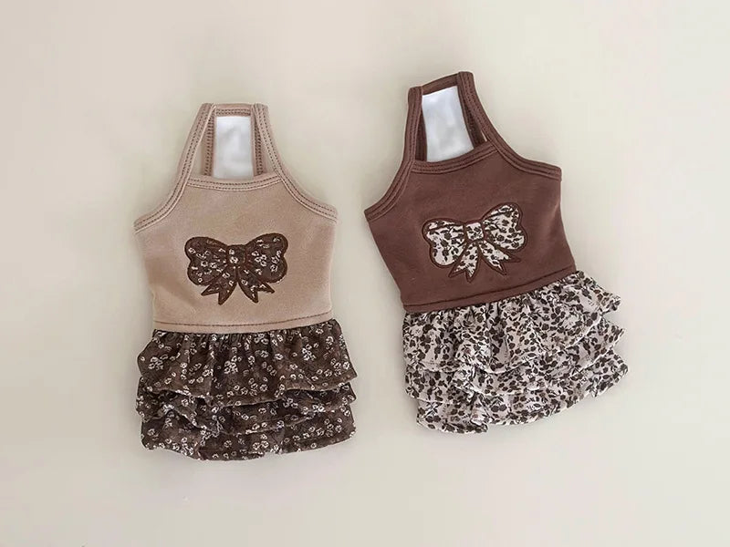 Pet Flower Plush Coat Dog Flower Cake Skirt Cute Dog Plush Hat Dog Clothes Winter Bear Flower Plush Thick Vest Coat Bottom Skirt