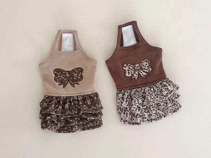 Pet Flower Plush Coat Dog Flower Cake Skirt Cute Dog Plush Hat Dog Clothes Winter Bear Flower Plush Thick Vest Coat Bottom Skirt