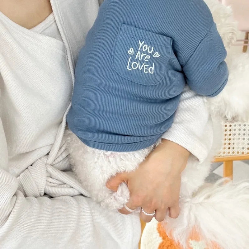 Autumn Winter Thin Warm Dog Pullover Solid Dog Hoodies Pet Vest Girls Dog Costume Chihuahua Bichon Clothing Letter Cat Dog Shirt