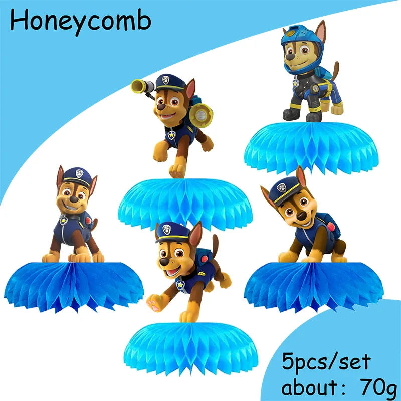 Chase Paw Patrol Birthday Party Gift Girl Party Supplies Children Favor Paper Tableware Ballon Plate Cup Table Accessories