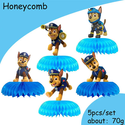 Chase Paw Patrol Birthday Party Gift Girl Party Supplies Children Favor Paper Tableware Ballon Plate Cup Table Accessories