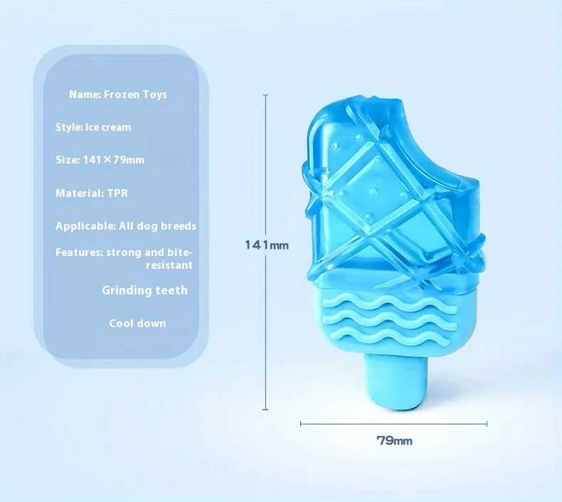 Summer Cool Dog Ice Stick Cooling Pet Supplies Water Injection Frozen Popsicle Dog Teething Toy Set