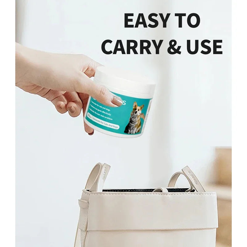 the TEAR WIPES - Pet Cleaning Products Eye Wipes to Remove Tear Marks, Cleaning Wet Tissues, Cat/Dog Wiping Eyes Removing Tear Marks and Cleaning Pet