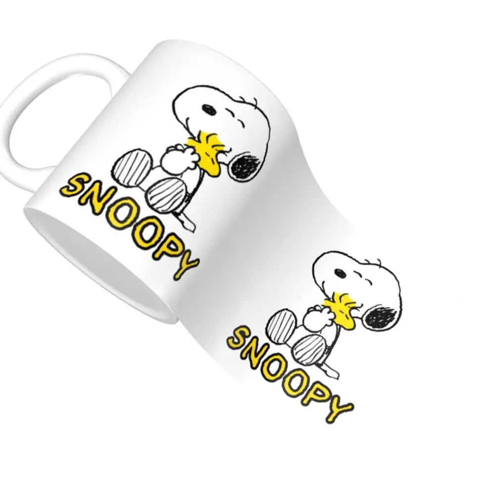 Manga Snoopy Woodstock Cartoon Dog Coffee Mug DIY Customized Ceramic Tea Milk Mug