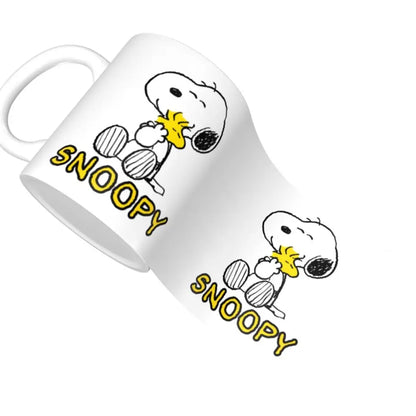 Manga Snoopy Woodstock Cartoon Dog Coffee Mug DIY Customized Ceramic Tea Milk Mug