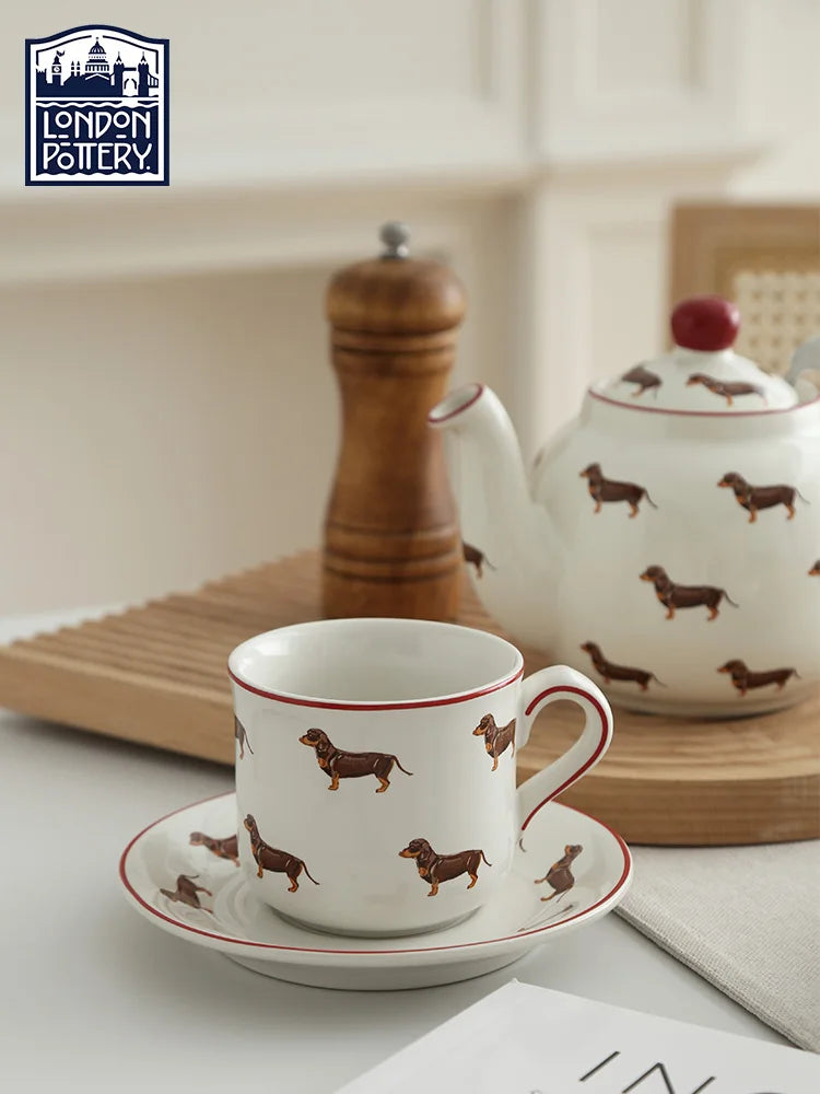 London Pottery 220ML Animal mug dish ceramics coffee cup Unusual tea Pair pottery tea cup set porcelain Cups for girlfriend gift