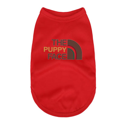 the PUPPY FACE - Dogs Shirt Vest Clothes, Cotton Fashion Summer Puppy, York/Frenchie/French Bulldog/Chihuahua, Small/Medium Breeds Costume T-Shirt