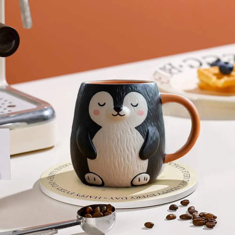 Animal Shaped Ceramic Mug Design Coffee Cup Shape Resin Mug Set Elephant Sheep Owl Cat Dog Styling Hot Drink Cups for Home Decor