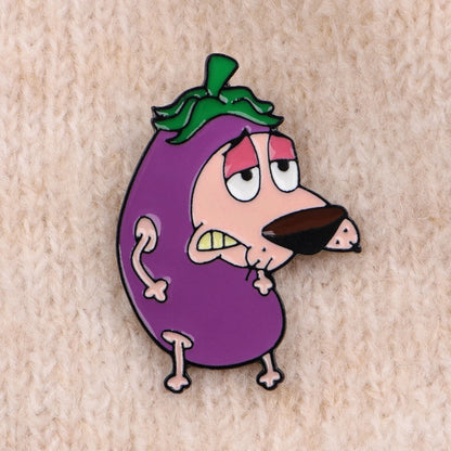 Cowardly Hero Dogs Enamel Pins Anime Figures Badges Metal Lapel Brooch For Backpacks Brooches Fashion Jewelry Accessories Gifts