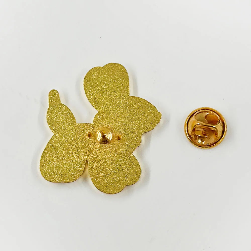 Pink Balloon Dog Enamel Pin Cute Puppy With Bow Tie Brooch Pastel Jewelry Hot Girl Gift Accessories