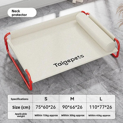 Dog camp bed summer kennel four seasons pet sofa off the ground moisture-proof medium and large removable dog bed