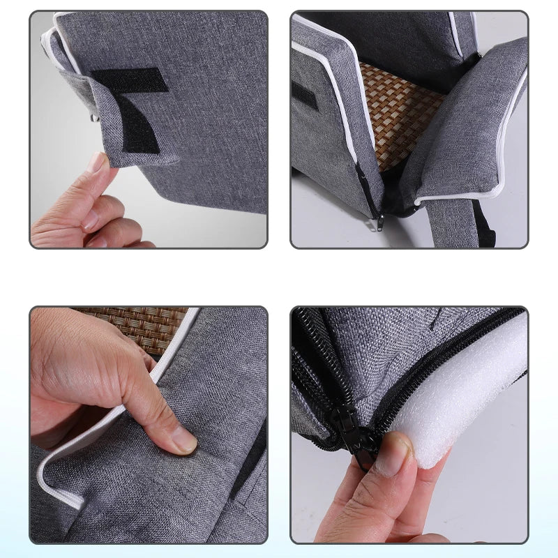 Car Center Console Pet Bed Mat   Fiber Pet Safety Seat  Essential for Cat & Do Travel  Small pet car carrierNon-slip pet car s