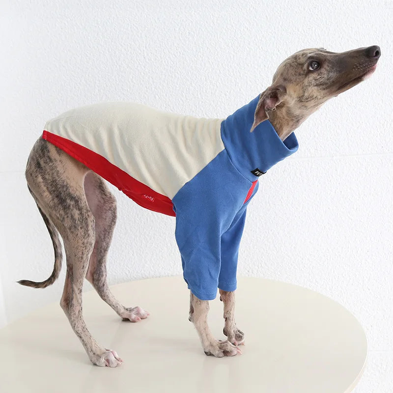 8colors Italian Greyhound Hound Two-Legged Clothes Fashionable Multicolor Soft Comfortable Elastic Fashion Patchwork Dog Clothes