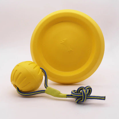 3/4pcs Interactive Dog Toy Set Flying Disc Rope Ball Bite Resistant EVA Material for Aggressive Chewers Large Breed Dog Training