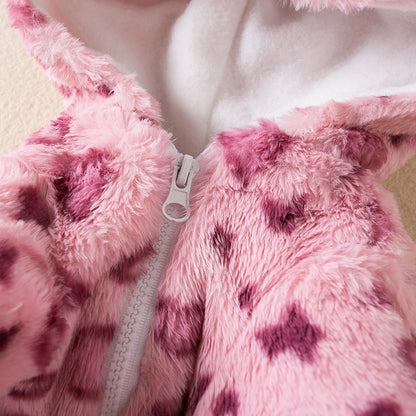 Pet Sweater Winter Leopard Print French Bulldog Soft Coat Small Dog Clothes Fur Hoodies Cute Dog Clothes