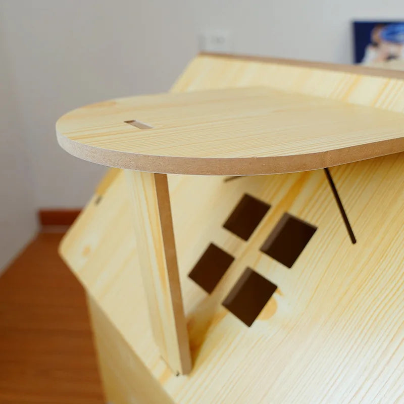 Indoor Dog House Bed Door Small Medium Cat Dog Kennel Outdoor Comfortable Puppy House Inside with Vents Pets Cage Supplies