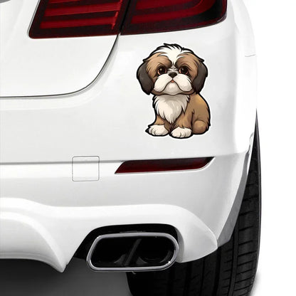 CUTE CHIBI SHIH TZU DOG Vinyl Car Sticker Decal Animal Decorative Easy to apply Wear resistant Car Sticker