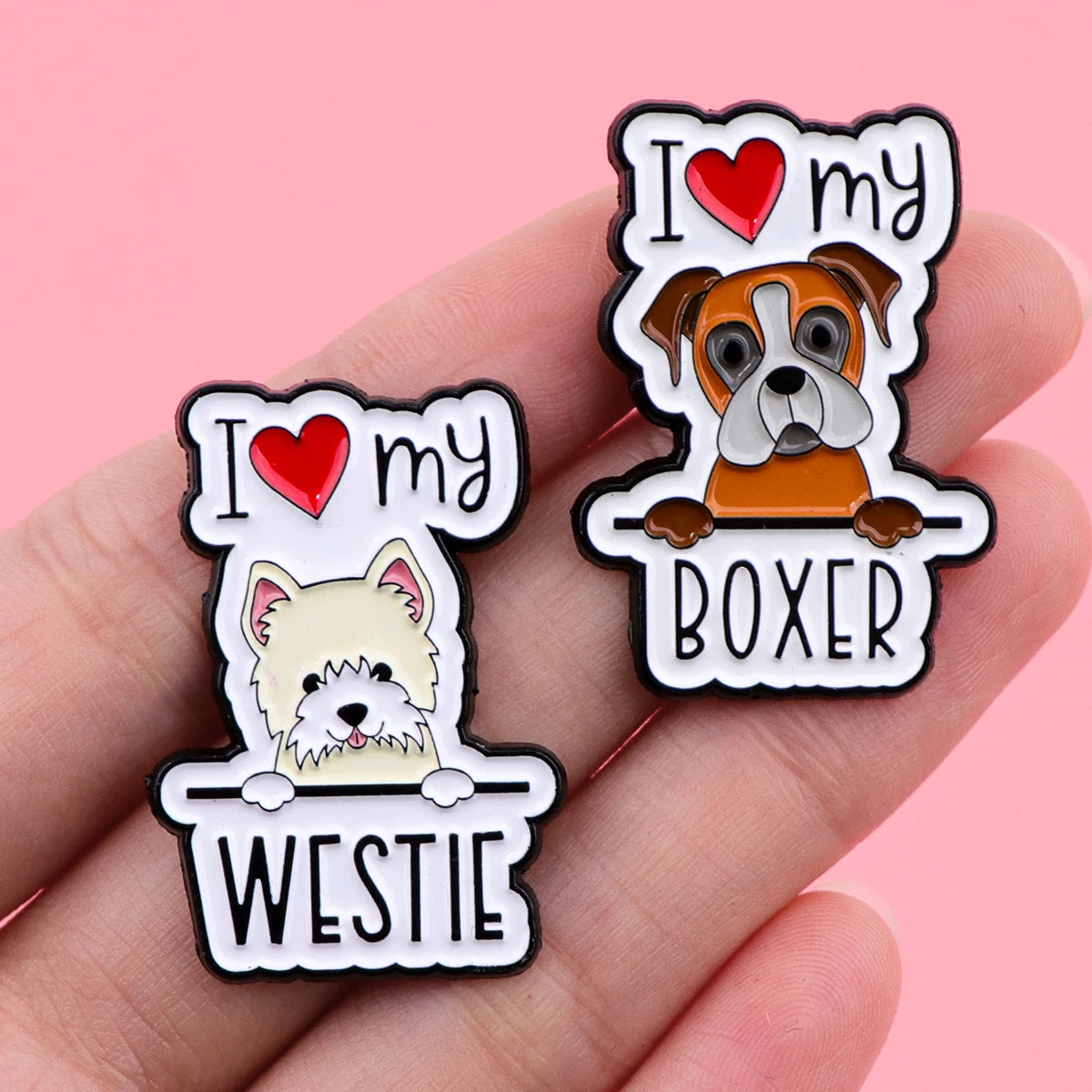 Cute Dogs Enamel Pin Cartoon Brooch Pines Lapel Pins Badge on Backpack Clothing Accessories Animal Jewelry Pet Lover Gifts