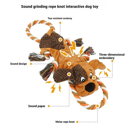 New Sell Well Plush Dog Toy Animals Shape Bite Resistant Squeaky Toys Corduroy Dog Toys For Small Large Dogs Puppy Pets Toys