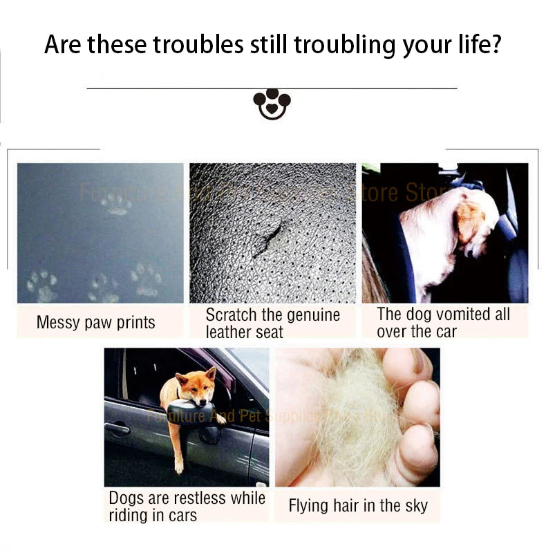 Dog car seat cover foldable hammock pet harness cat bag basket stable and foldable travel pet dog and cat safety car seat