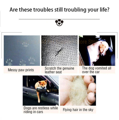 Dog car seat cover foldable hammock pet harness cat bag basket stable and foldable travel pet dog and cat safety car seat