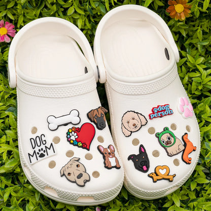 1pcs PVC Dog  Dachshund Corgi Paw Shoe Charms Shoe Decorations Accessories Pins for Women Men Kids Gift,Bulldog Clog Buckles