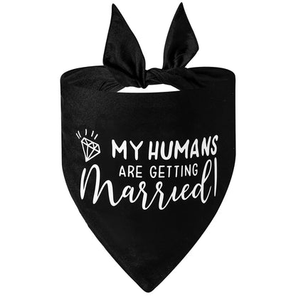 Sucado Style She Said Yes Best Dog Bandana for Wedding Engagement Announcement Gift Photo Prop Pet Scarf Accessories