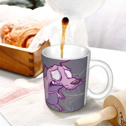 Personalized C-Courage The Cowardly Dog Coffee Mug DIY Ceramic Milk Tea Mug Cup