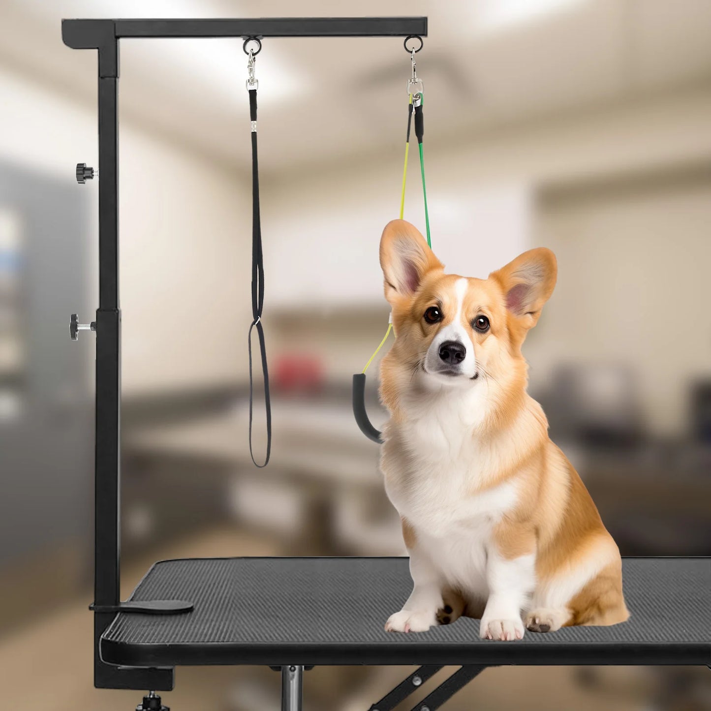 Dog Grooming Table Arm Iron Pet Grooming Stand with Clamp Height Adjustable Fixed Dog Beauty Stand for Pet Nail Clipping Haircut