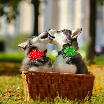 the POLKA DOT BOW - 10PCS Dog Bow Tie, Small Dog Accessories, Slide-able Dog Bowties - Polka Dot, Pet Supplies, Pet Dog Collar, Grooming Accessories for Dogs/Cats