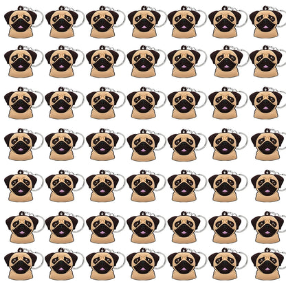 50PCS Cute Animal Keychain knife Ducks Dogs Cats Keyring for Women Men Kids Handbag Cool Car Key Accessories Friends Key Gifts