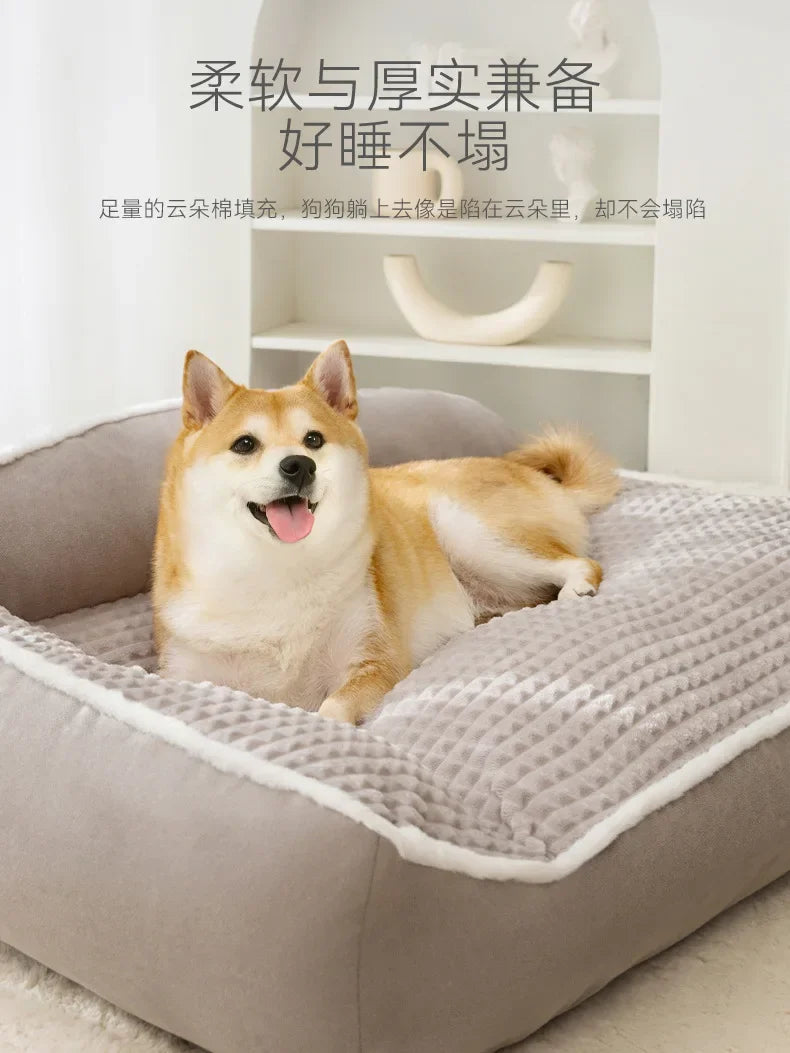 Autumn and Winter Kennel for Medium and Large Dogs, Large Kennel, Warm and Thickened Mat, Cat Sleeping Mat Pet Cat Nest