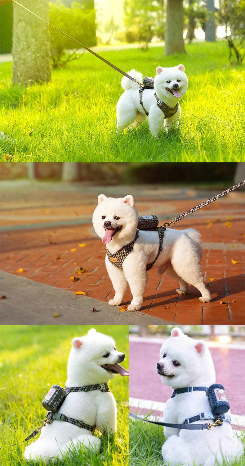 the TWEEDTREK HARNESS SET - Truelove Pet Harness Leash Set, Harris Tweed Fabric, No Pull Dog Vest Harness for Walking/Training, Adjustable, Easy Control