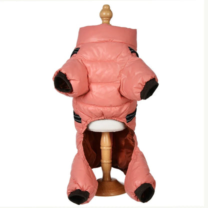 Winter Pet Jumpsuit Soft Warm Puppy Jacket Coat For Small Dogs Cats Zipper Solid Apparel Chihuahua French Bulldog Sphynx Costume
