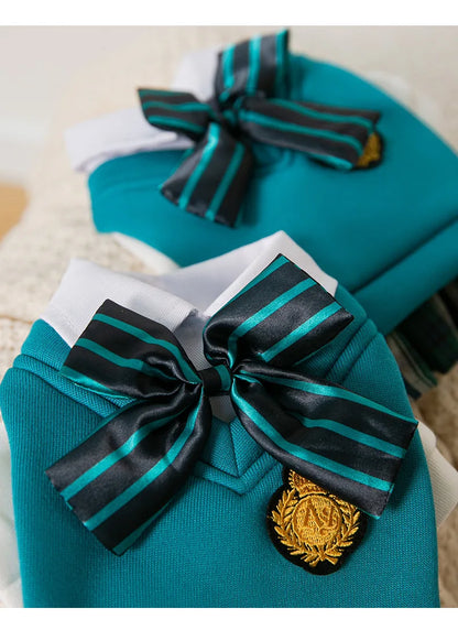 Pet Clothing JK Sweater Dress Corgi Chihuahua Princess Kwaii Dress Jk Cotton Dog Fancy Clothes Costume Comfortable Cat Clothes