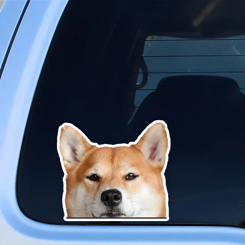 Cute Shiba Inu Dog Car Decals Bumper Window Stickers Wear resistant Easy to apply Car Accessories Waterproof Vinyl Material