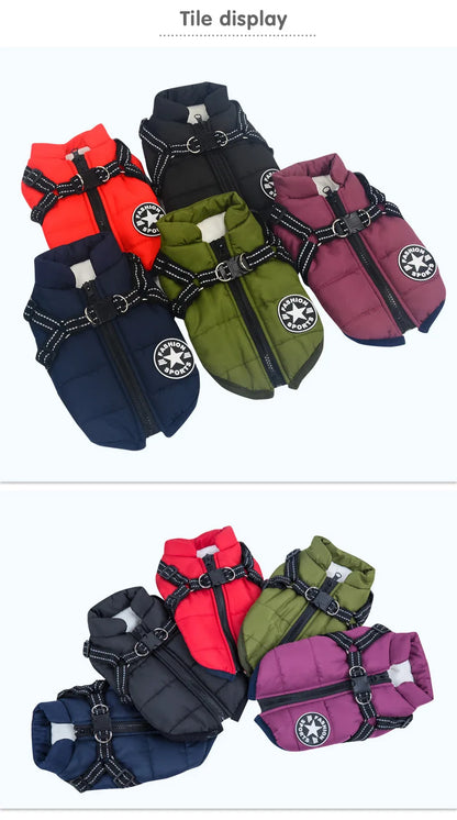 the BIGPAW ARMOR JACKET - Large Pet Dog Jacket with Harness, Winter Warm Dog Clothes for Labrador, Waterproof Big Dog Coat, Chihuahua/French Bulldog Outfits