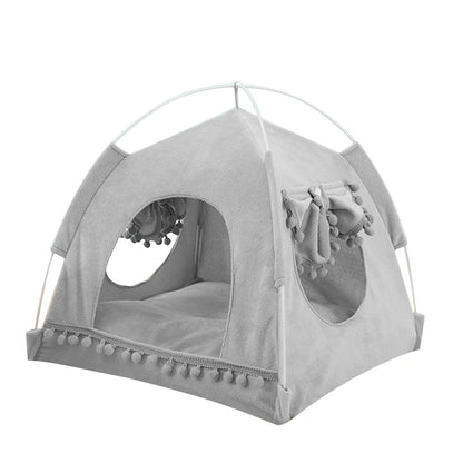 the DAINTY DOGHOUSE - Pet Dog/Cat Tent, Summer Cave Hut Cat/Dog, Sleep House for Kitten/Puppy, Playpen Cage Basket Kennel, Small Doghouse Bed Chihuahua