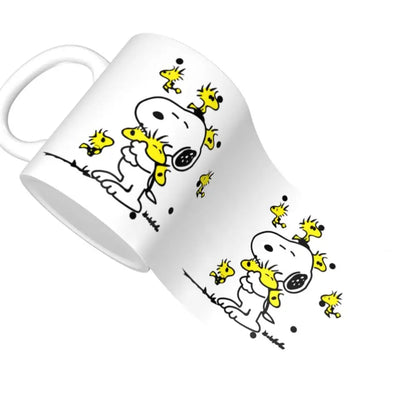 Manga Snoopy Woodstock Cartoon Dog Coffee Mug DIY Customized Ceramic Tea Milk Mug