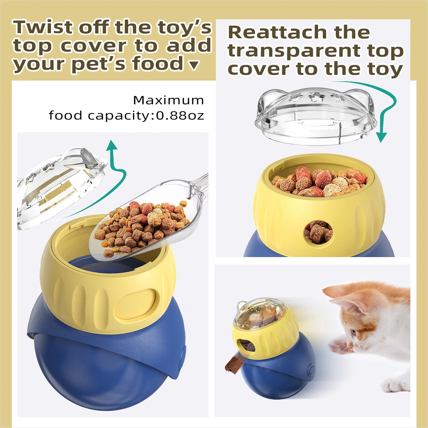 Treating Training Dog Toys Interactive Planet Treat Puppy Plaything Multifunctional Food Dispensing ABS Pet Toys for Big Cat Dog